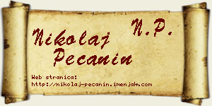 Nikolaj Pečanin vizit kartica